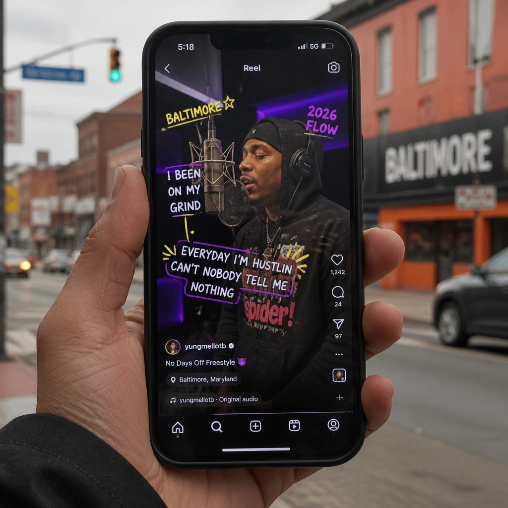 A viral 2026 lyric breakdown video on a smartphone screen