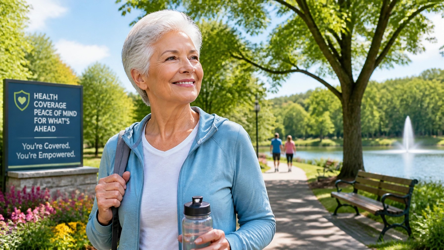 Senior person enjoying a healthy active lifestyle outdoors