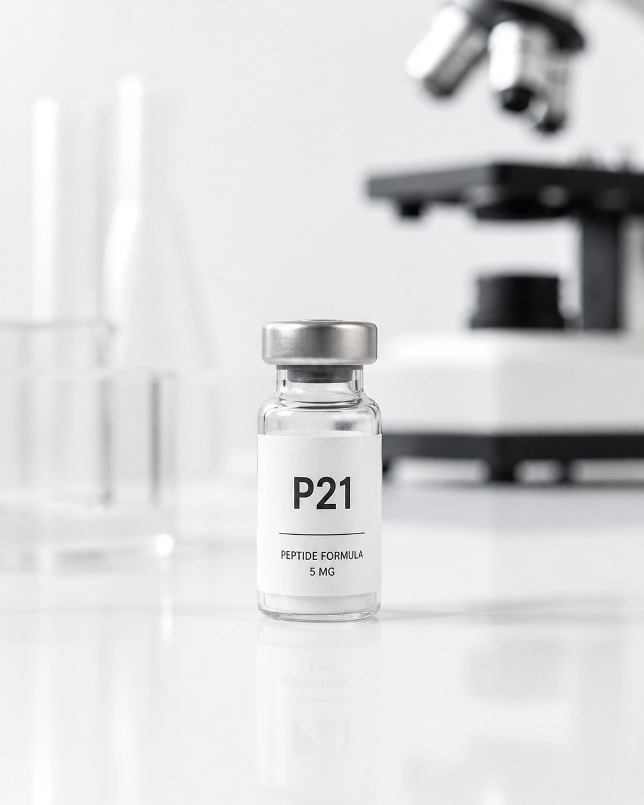 P21 Product Vial in Clinical Setting