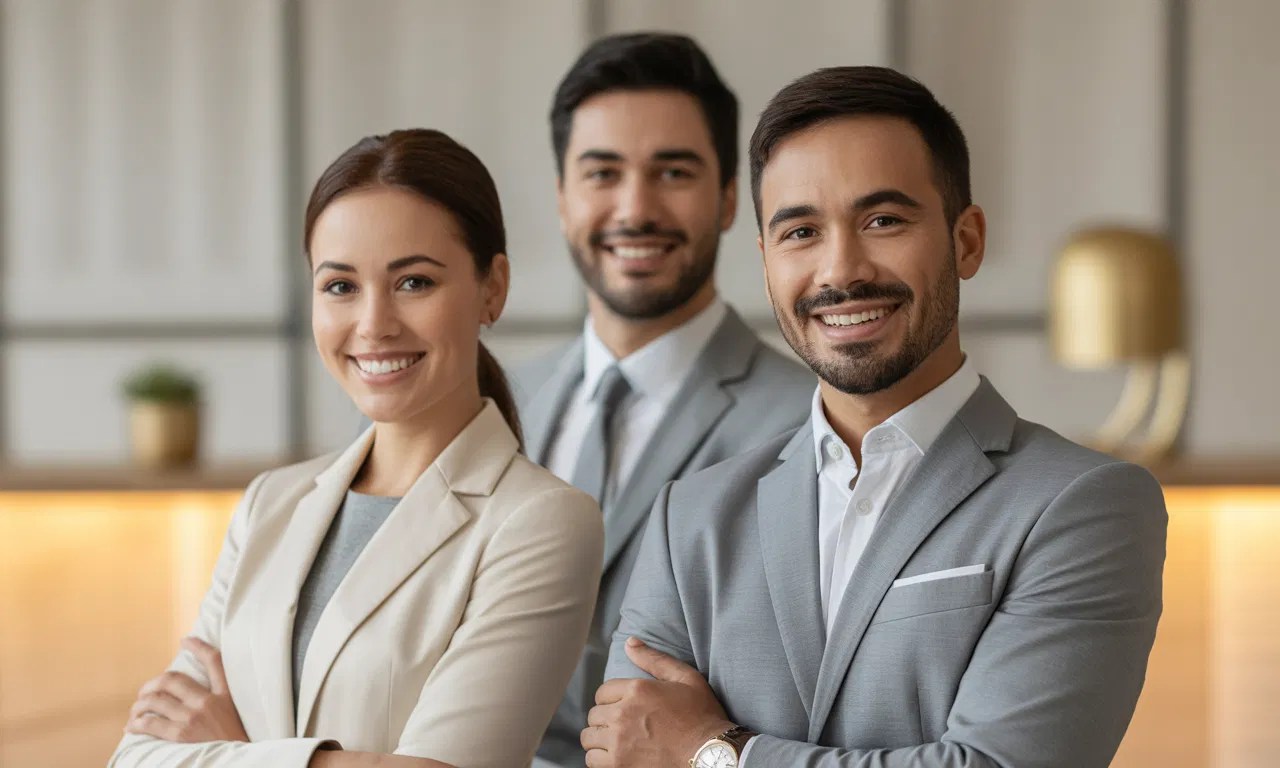 A professional team collaborating on a financial strategy