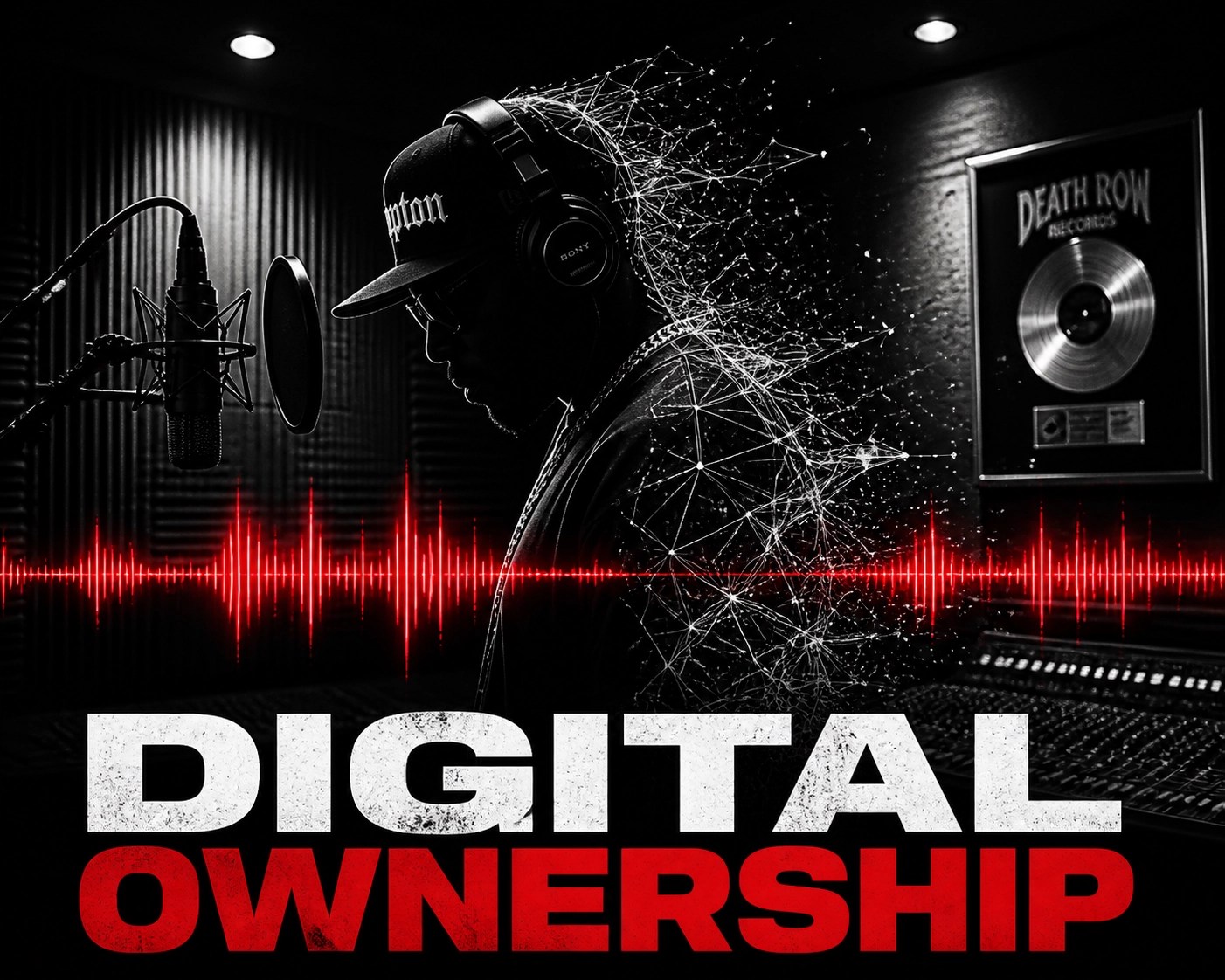 West Coast musician in a recording studio illustrating digital rights and ownership for artists.