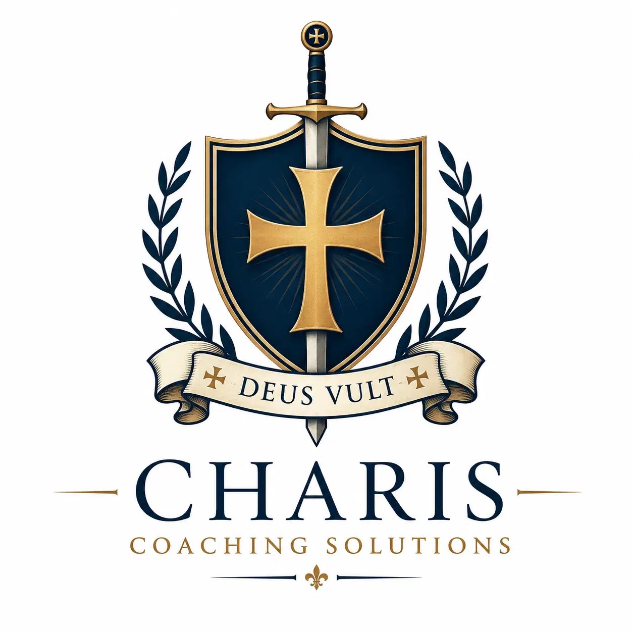 The Charis Coaching Solutions shield emblem symbolizing protection and resilience