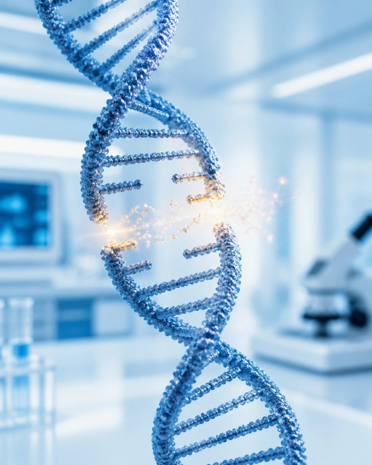 Clinical visualization of a DNA double helix undergoing repair
