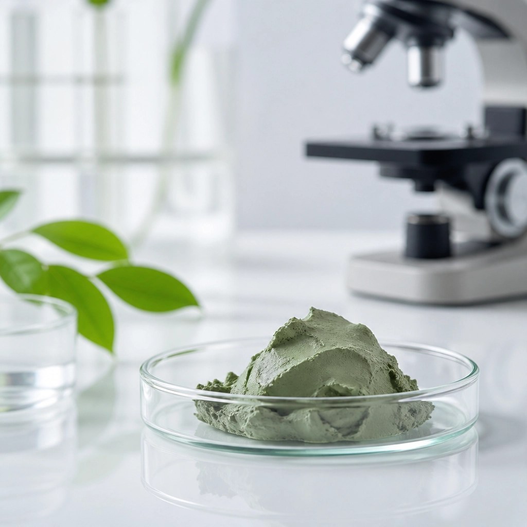 Scientific study of healing clay in a lab