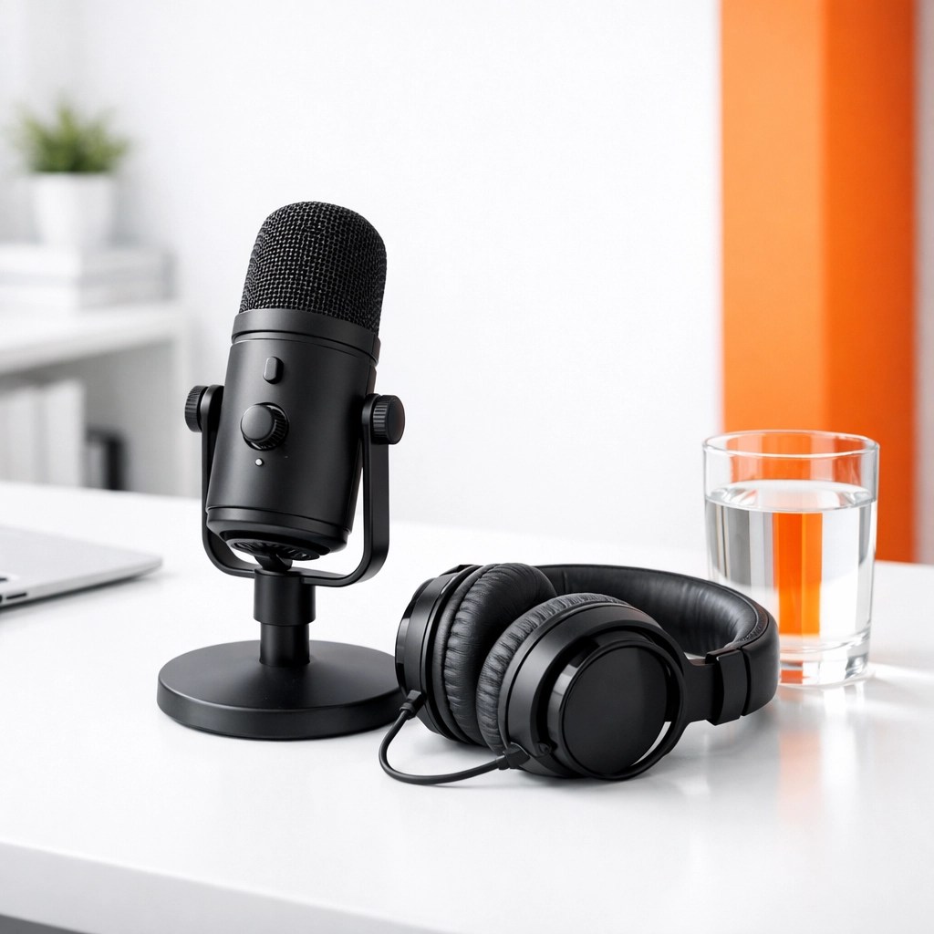 Professional podcast equipment for The Leadership Toolkit, providing leadership development resources.