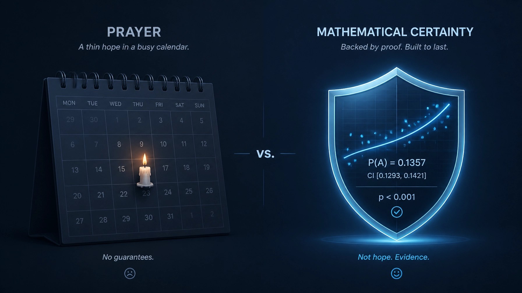Mathematical Certainty vs Prayer