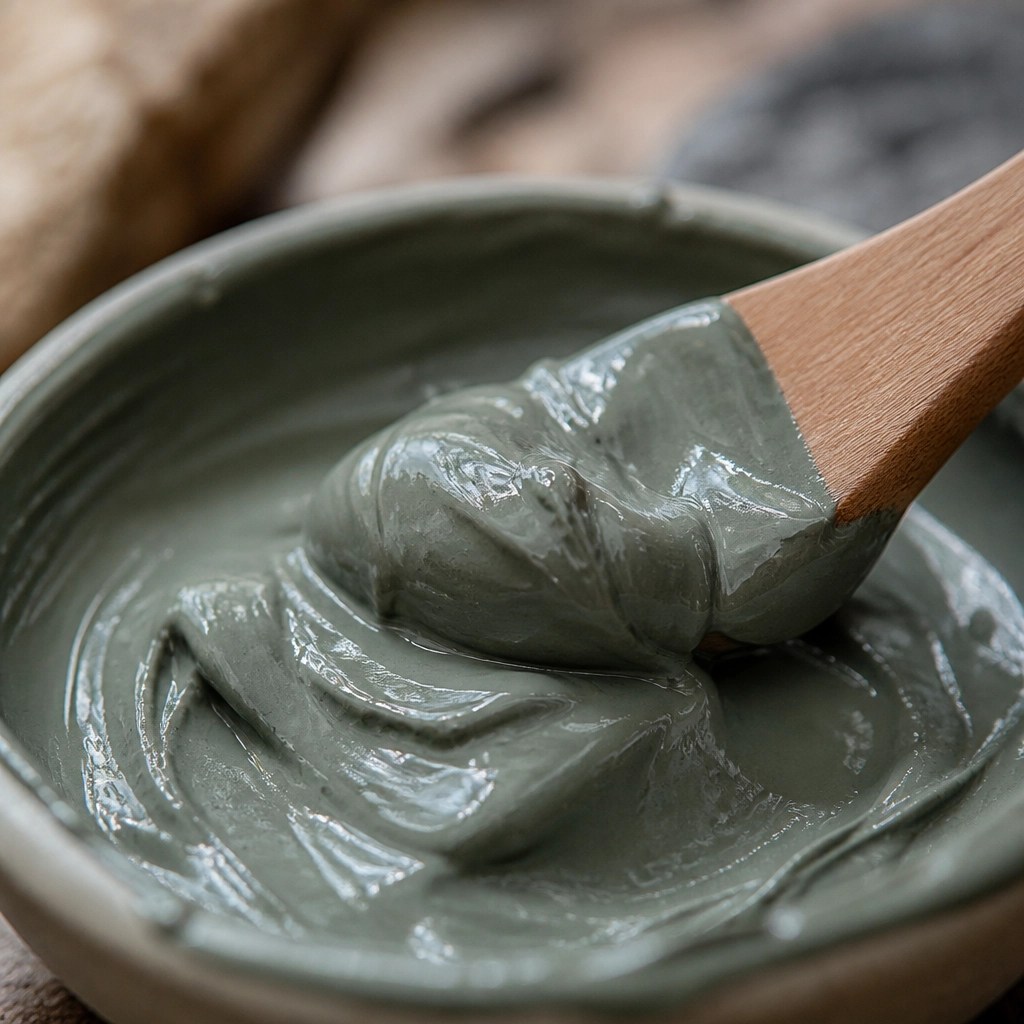 Smooth texture of high-quality French green clay