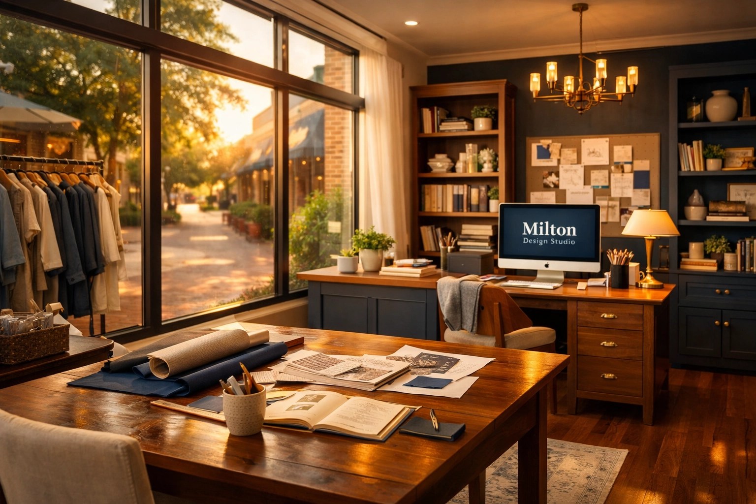 Modern small business office interior in Milton GA symbolizing a thriving local enterprise and stable growth.