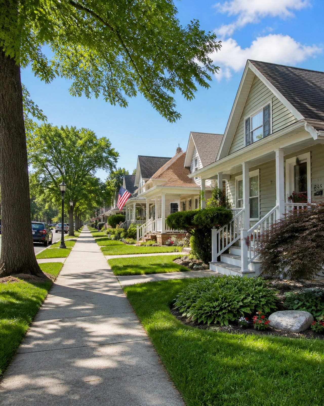 A charming residential neighborhood in Xenia, Ohio