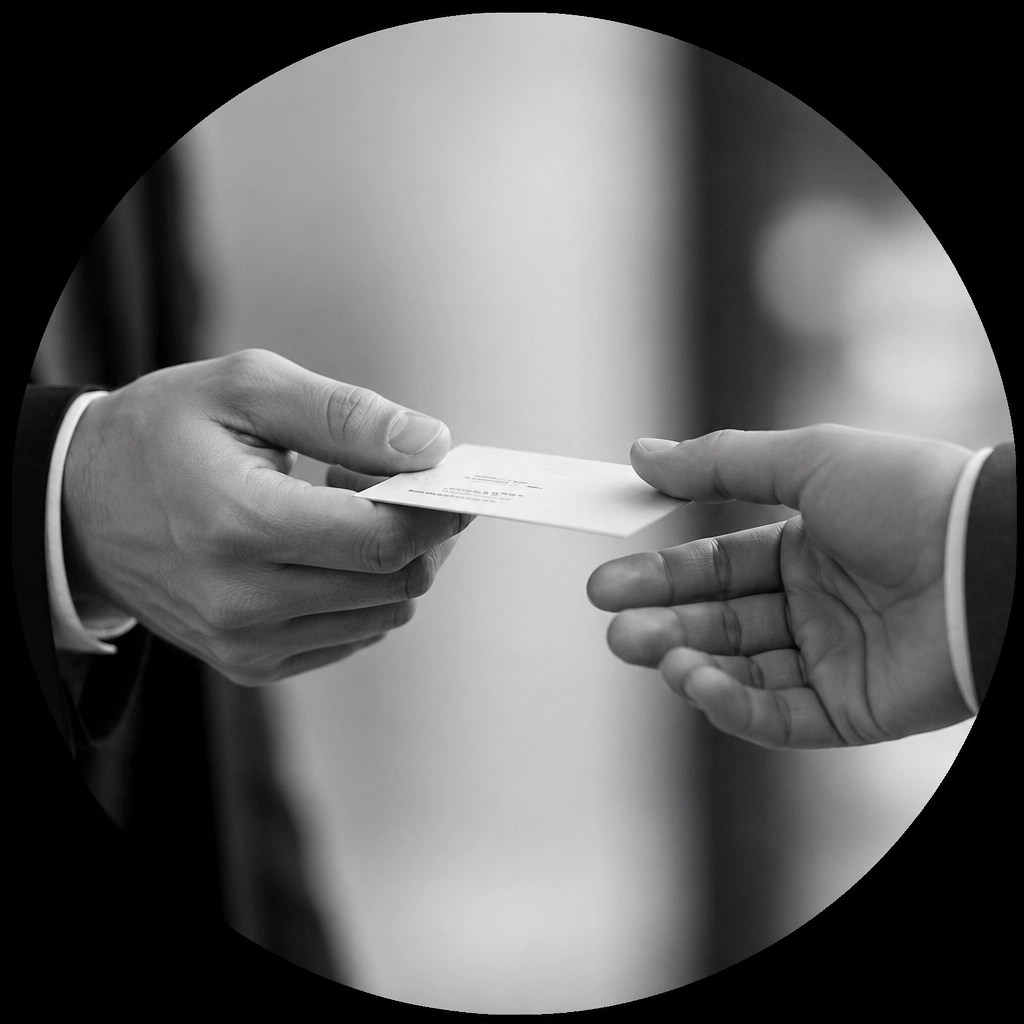 Close-up of a professional handshake in a minimalist style