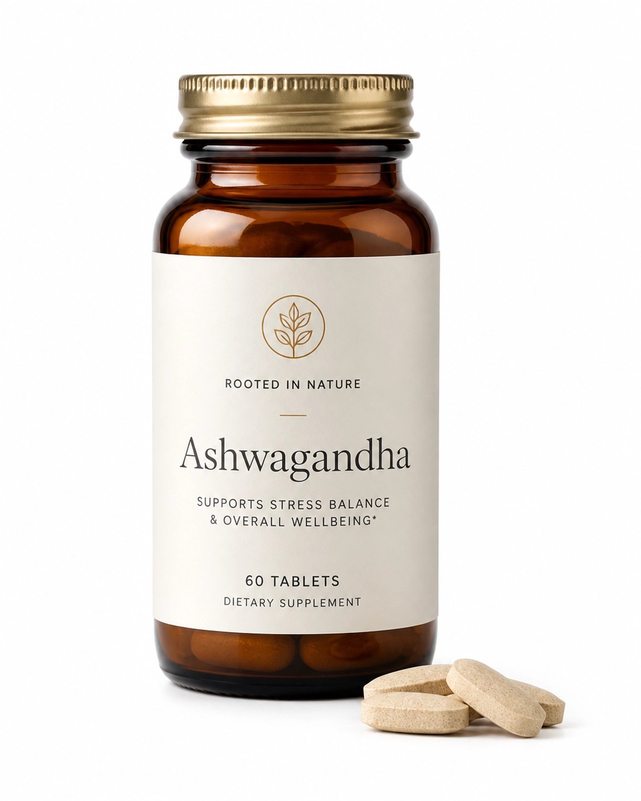 Suplemento de Ashwagandha en tabletas