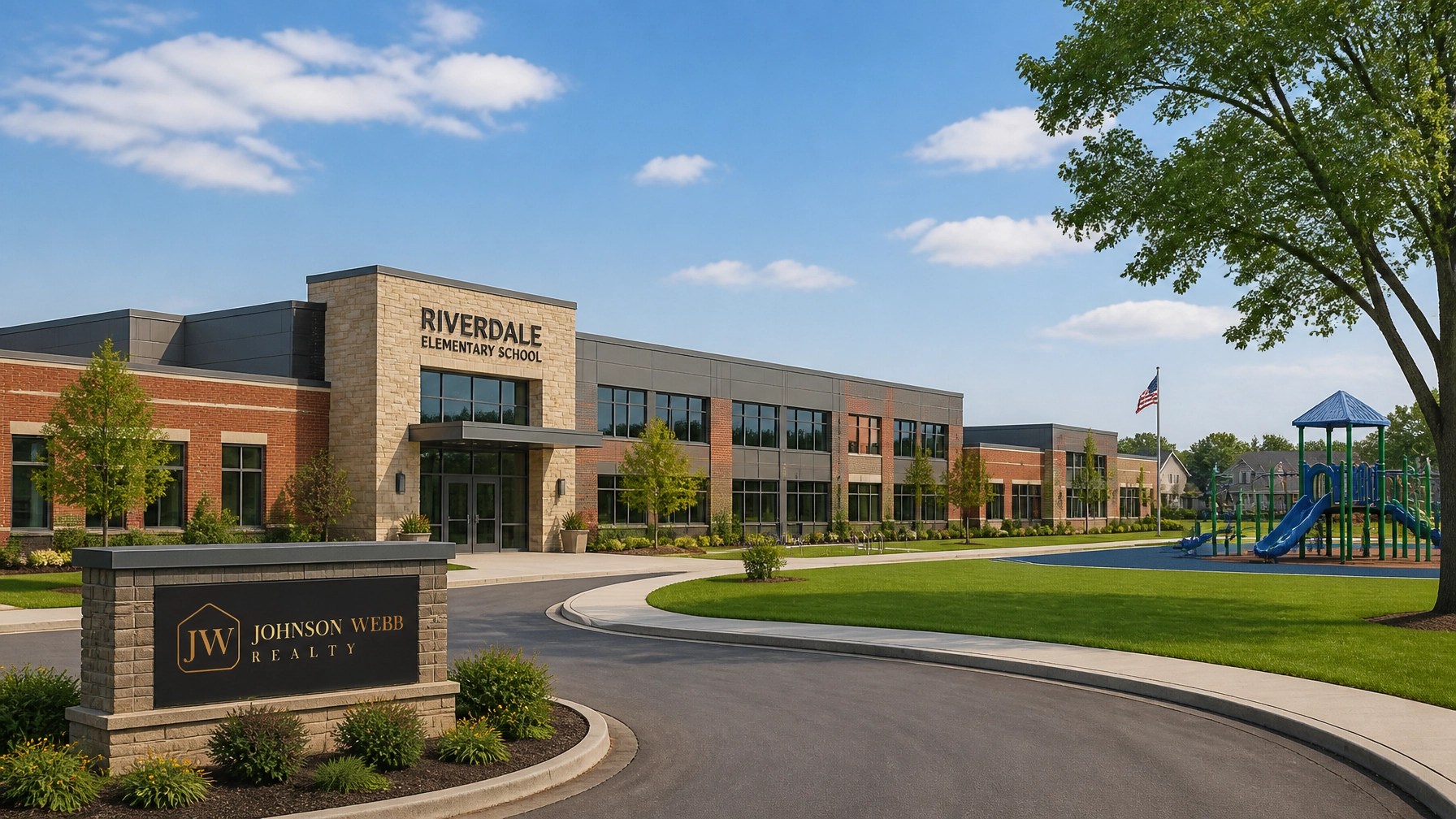 Modern elementary school in an Ohio suburb representing high-quality local education
