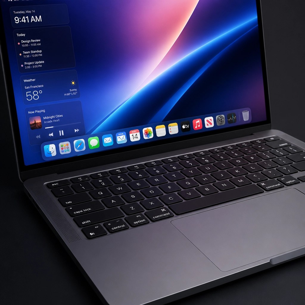 High-end laptop keyboard and OLED screen interface
