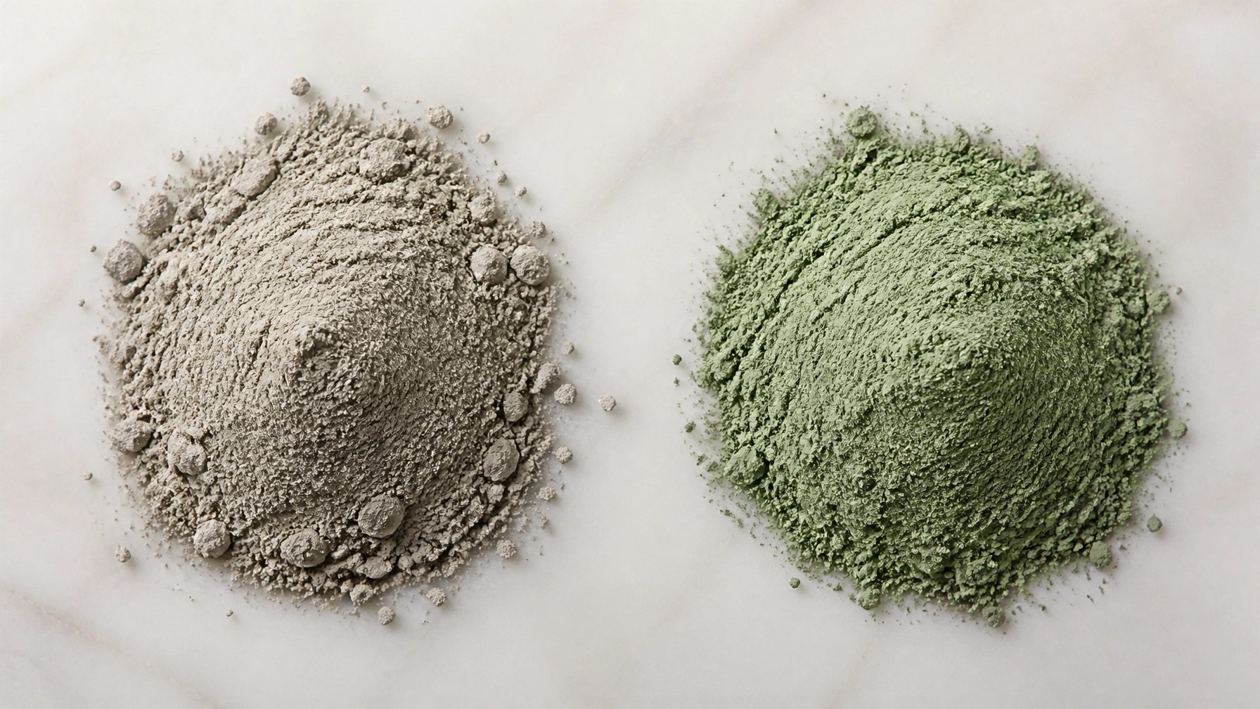Comparison of premium French green clay versus standard bentonite