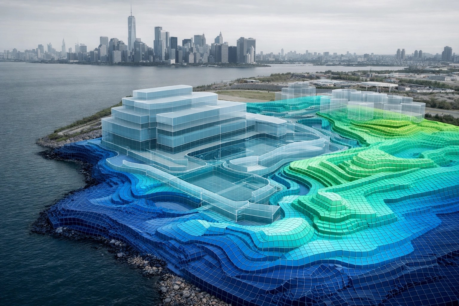 High-resolution 3D site modeling for urban brownfield redevelopment and construction planning in NYC.