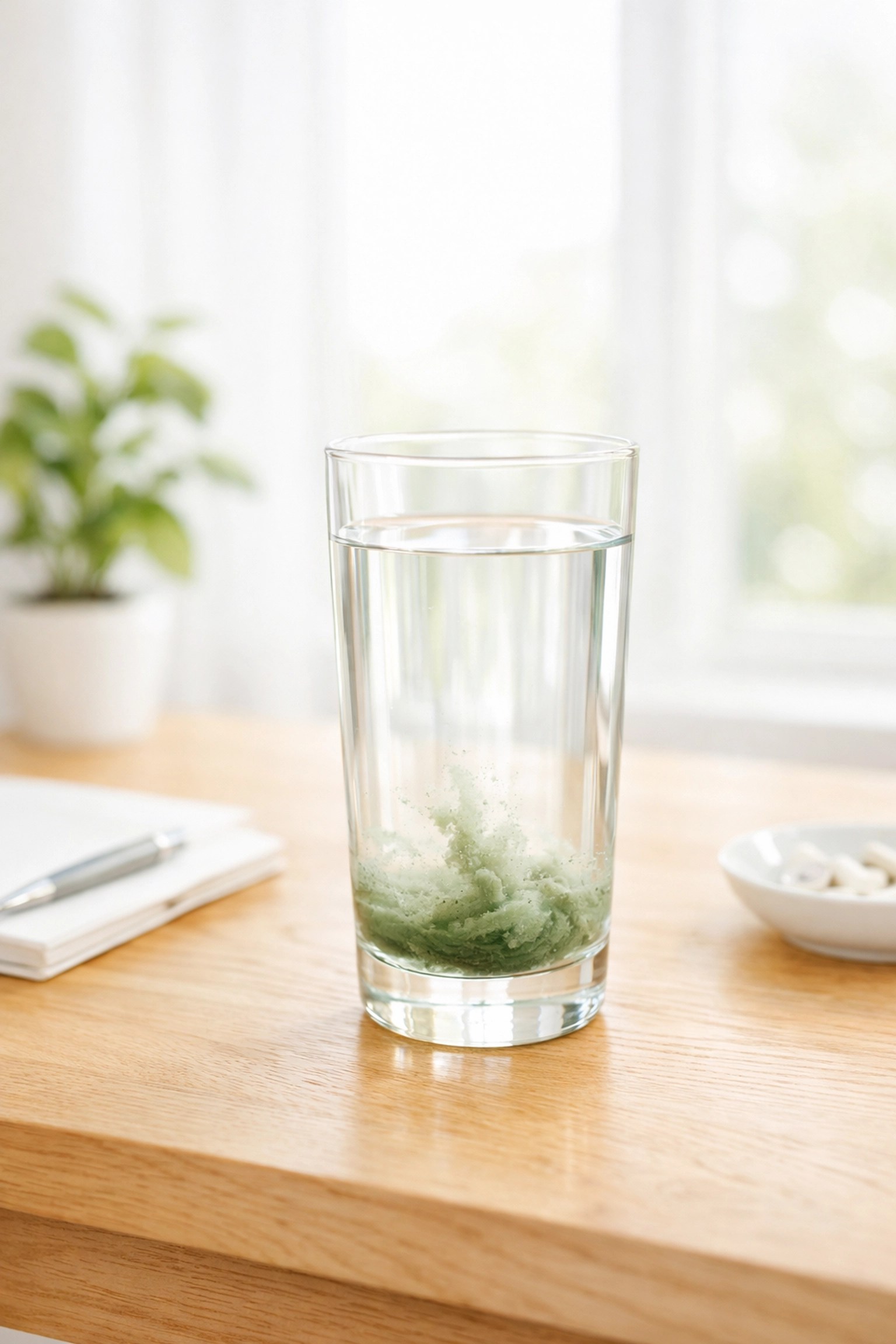 Drinking food grade clay mixed with water for a natural healing detox protocol.