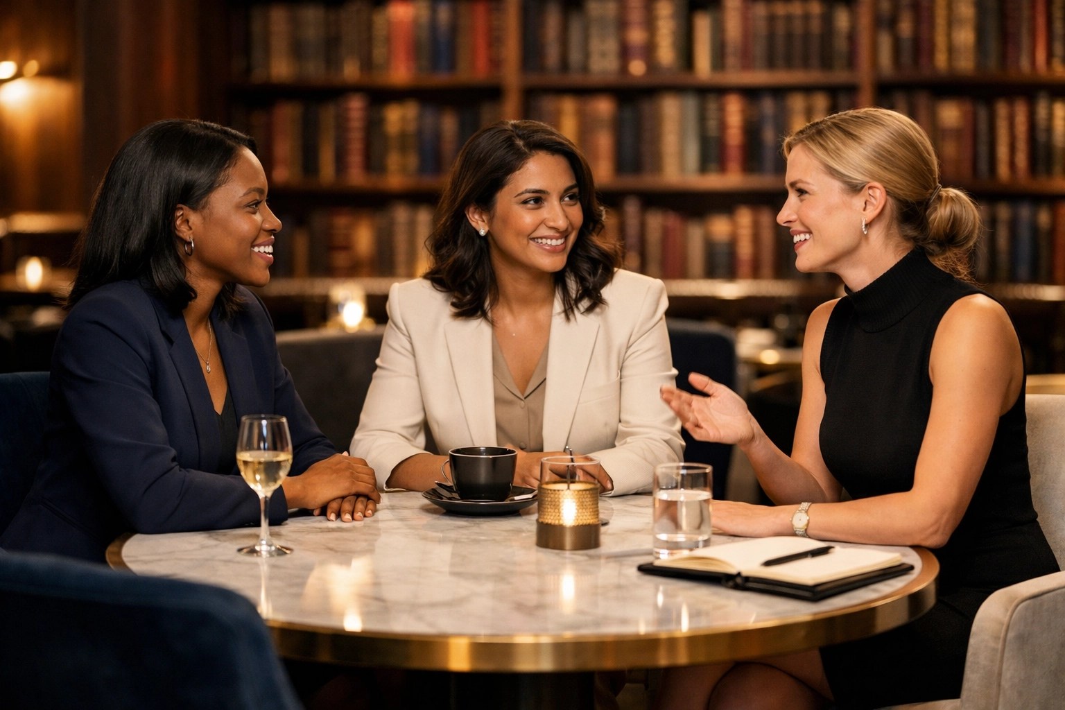Professional women networking at a statewide Georgia leadership gathering, fostering mentorship and connection.