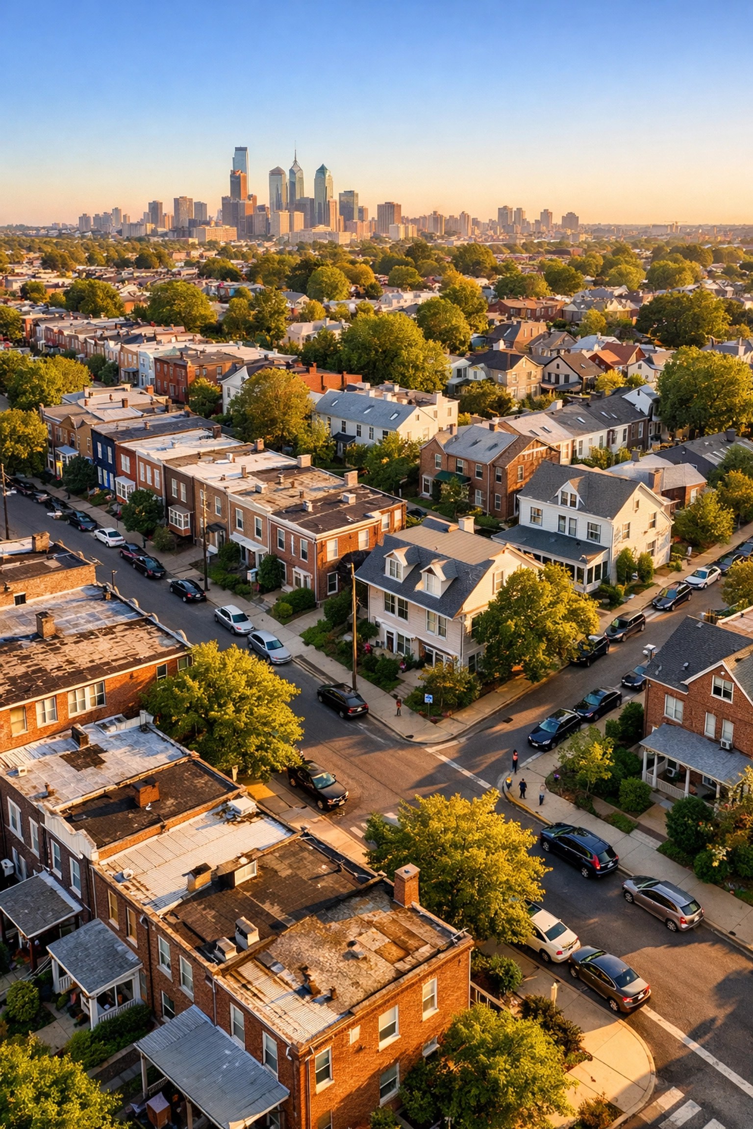 Philadelphia neighborhood with older homes requiring insurance and property inspection expertise