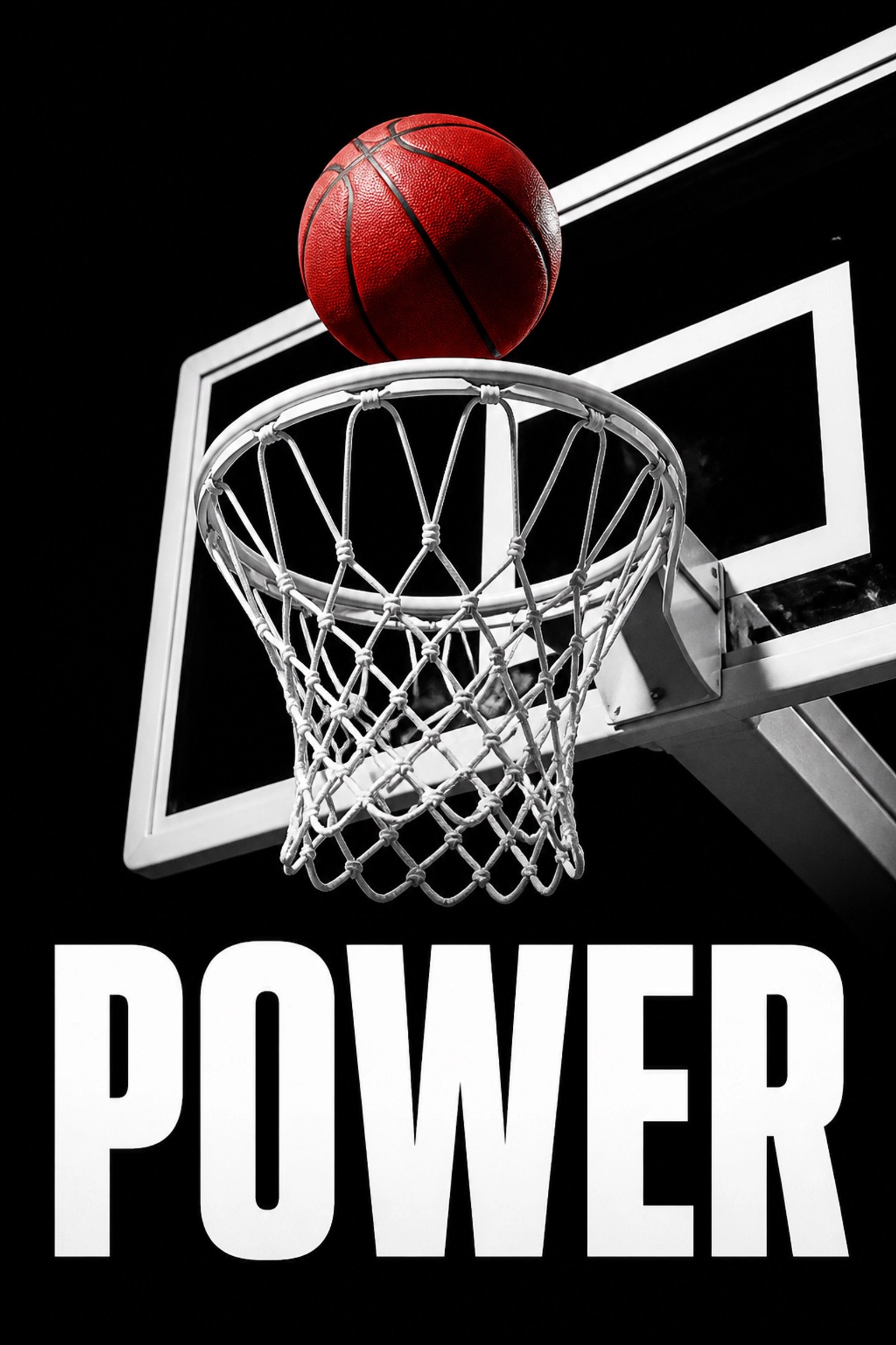 Red basketball entering a hoop with POWER text, illustrating the economic impact of urban sports culture.
