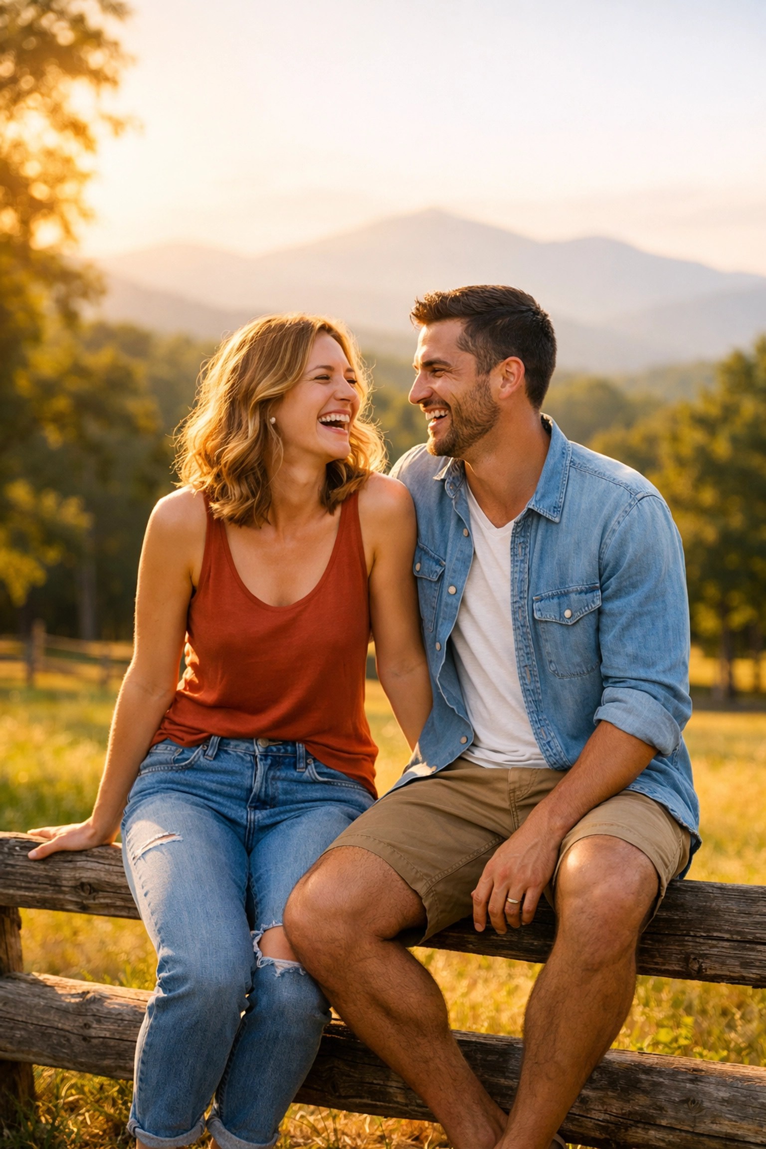 Young couple in North Georgia enjoying a park, symbolizing affordable life insurance in your 30s.