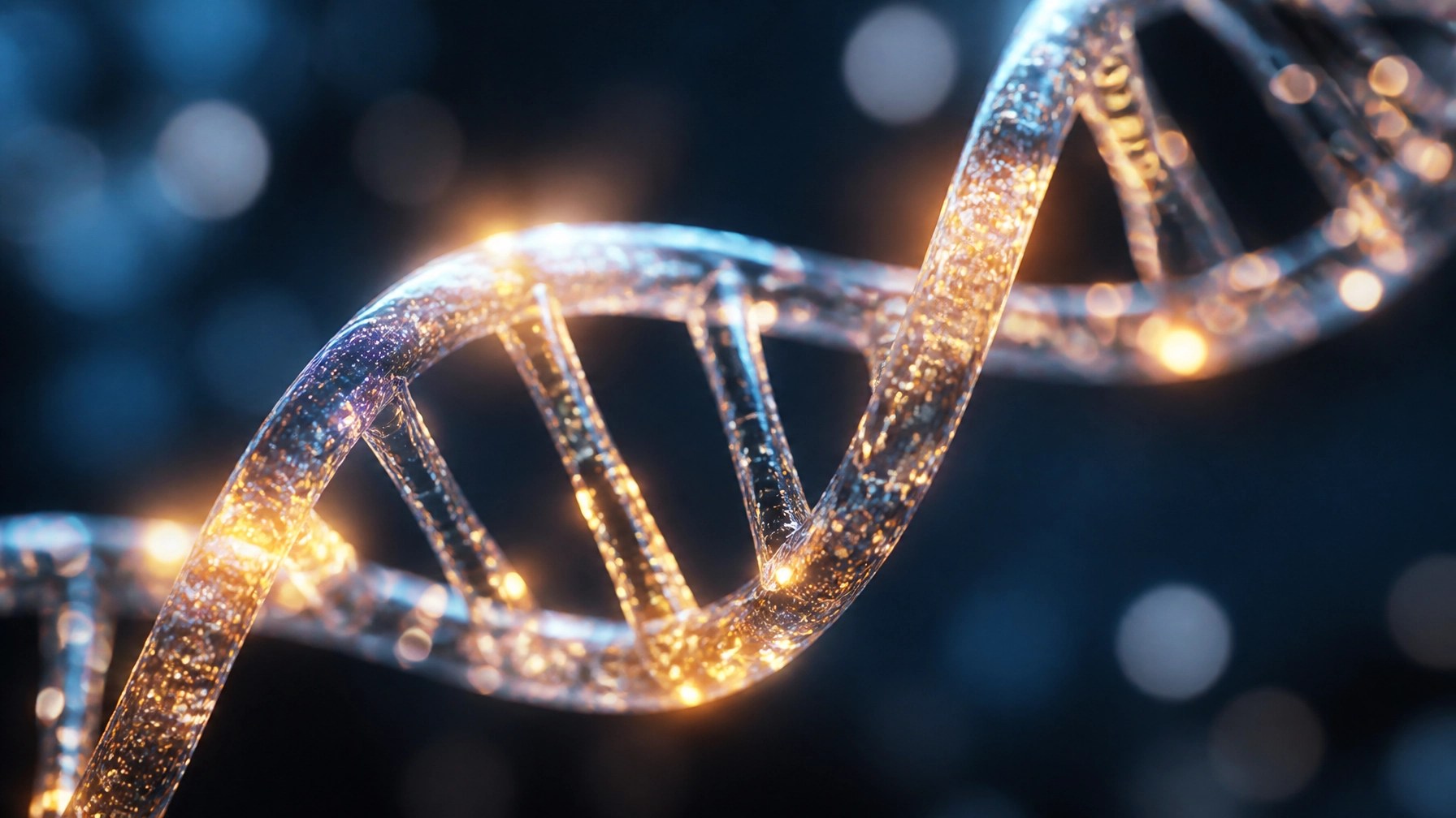 Scientific luxury concept showing a DNA helix