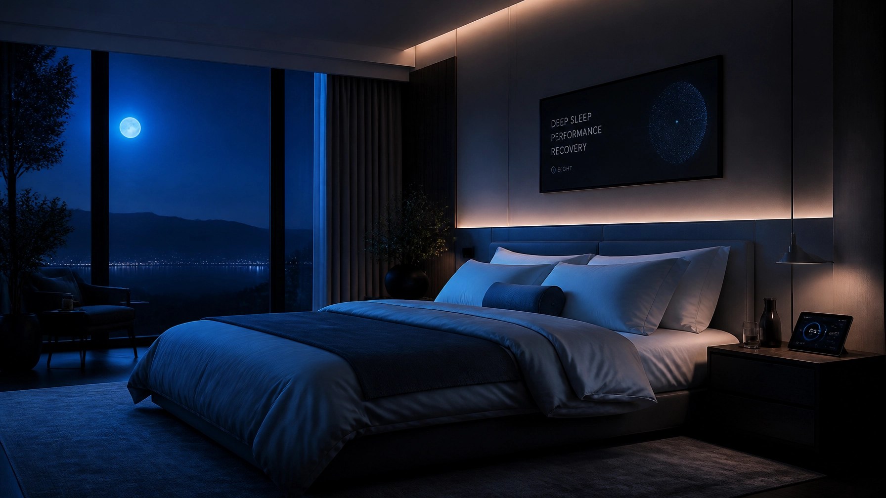 Serene bedroom setting for deep sleep recovery