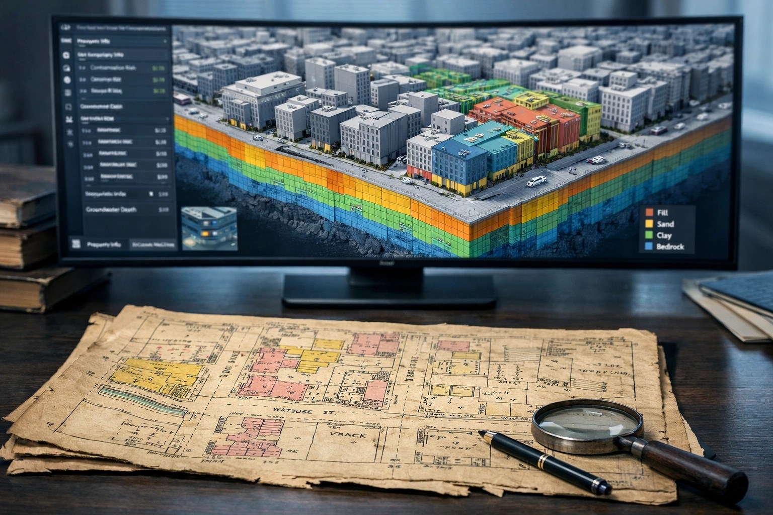 Historical Sanborn maps and digital GIS mapping for ASTM E1527-21 Phase I ESA research in NYC.
