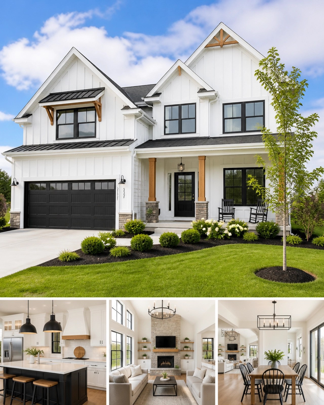 Brand new modern farmhouse construction home in Xenia, Ohio