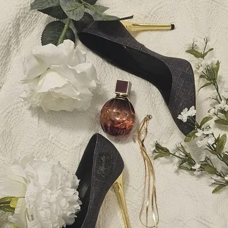 Black Heels Gold Stiletto