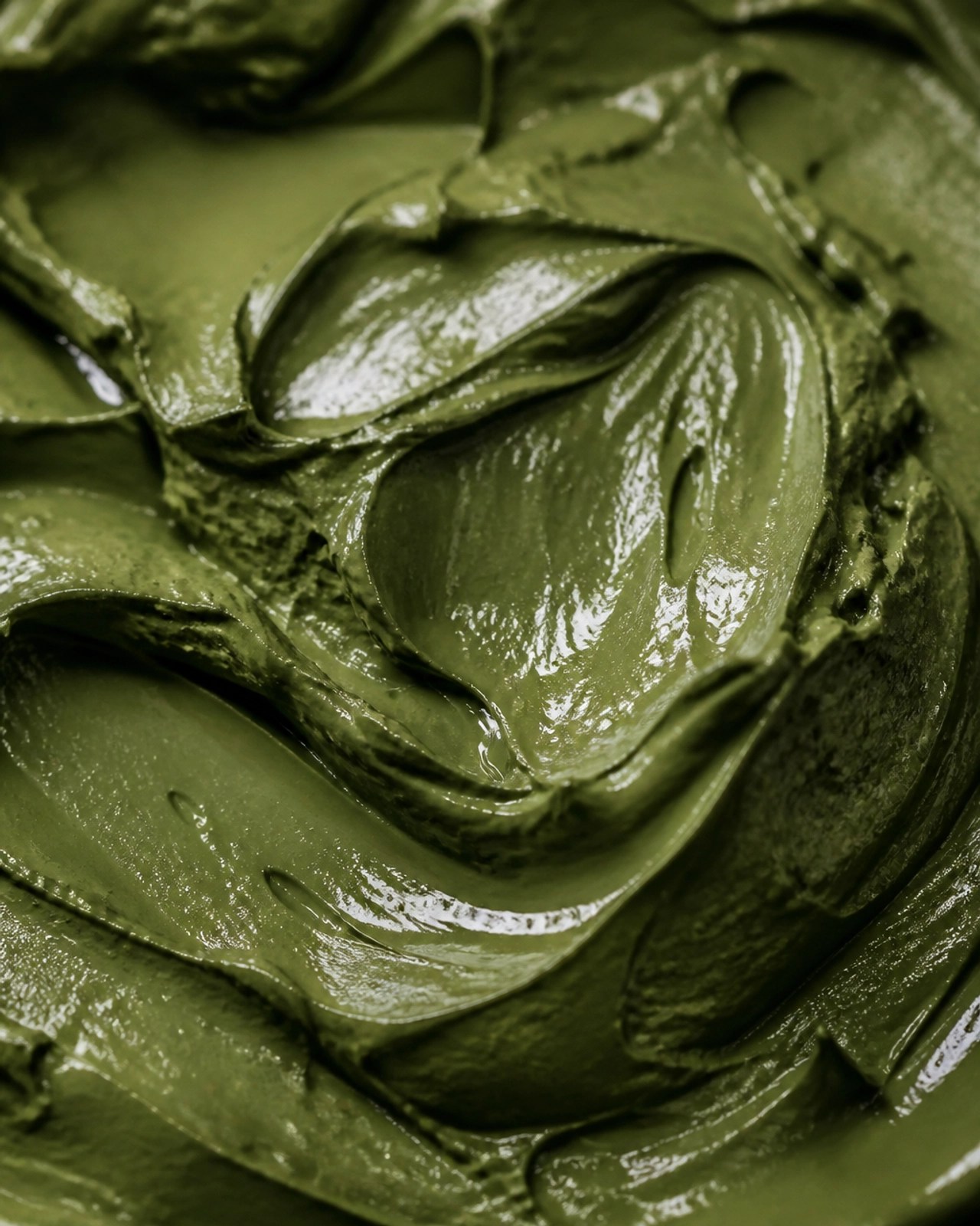 Macro of high quality French green clay texture