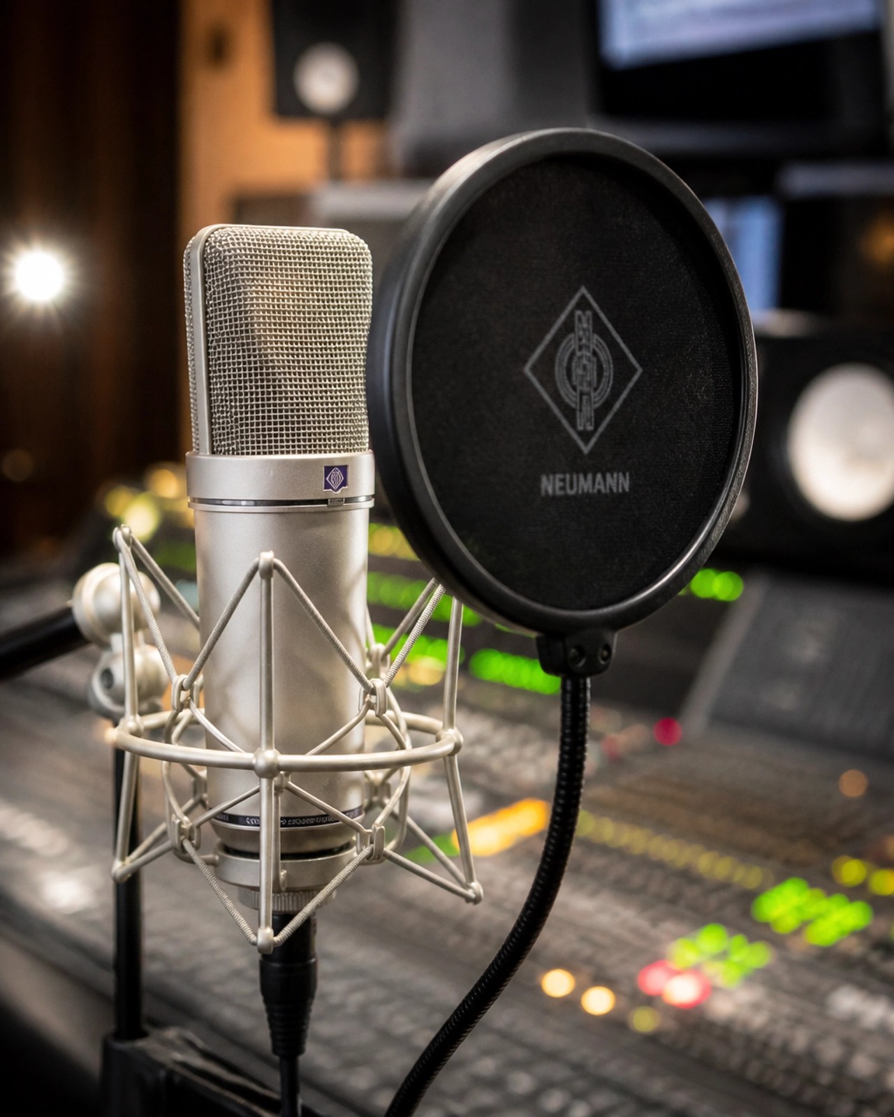 A close-up of a professional studio microphone, representing the high-quality production of 