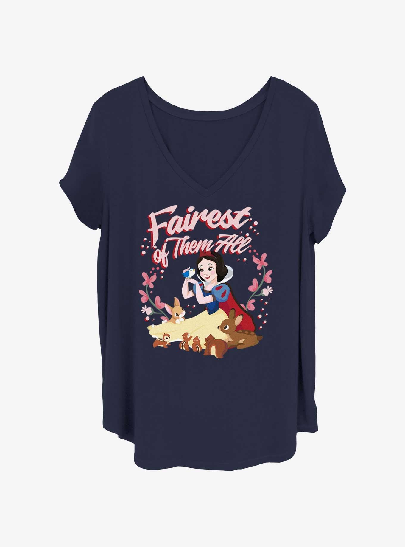 Disney snow white and the seven dwarfs fairest of them all womens t-shirt plus size