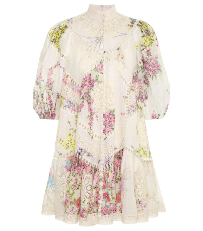 Zimmermann jude spliced trim mini dress