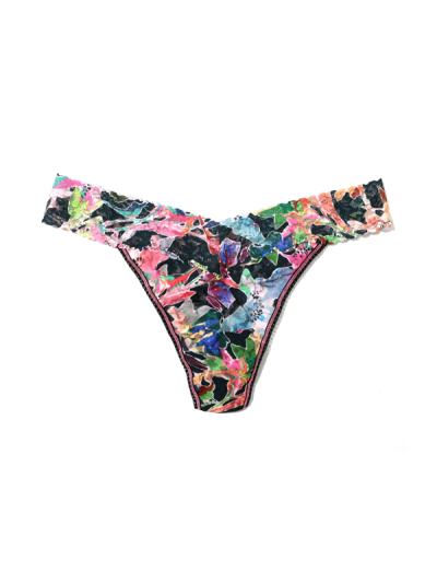 Hanky Panky Plus Size Printed Signature Lace Thong In Multicolor Modesens