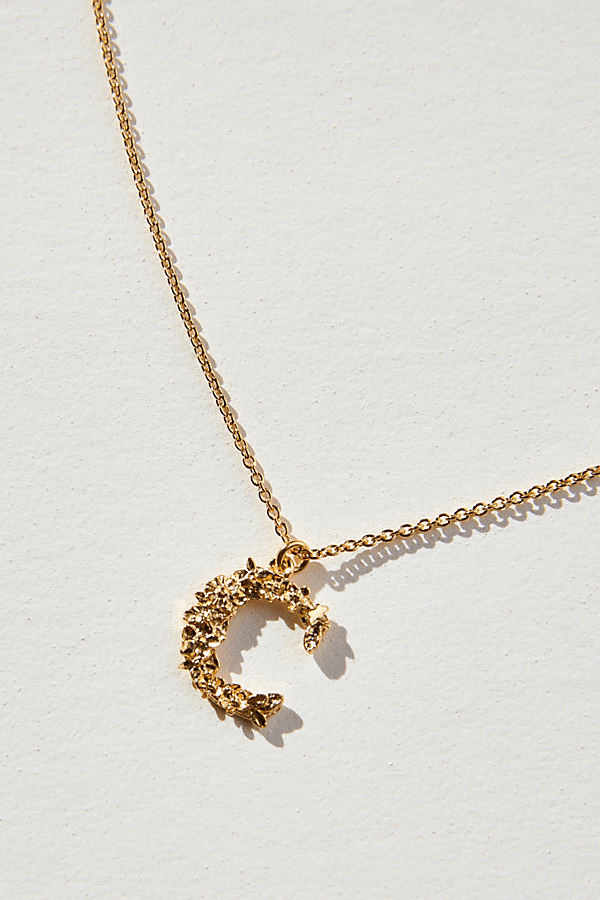 The included snake chain is 22 (55,9cm) in length, made from brass and 95,5% sterling silver plated, and closes with a spring ring clasp,everything you . Alex Monroe Floral Monogram Pendant Necklace In Gold Modesens