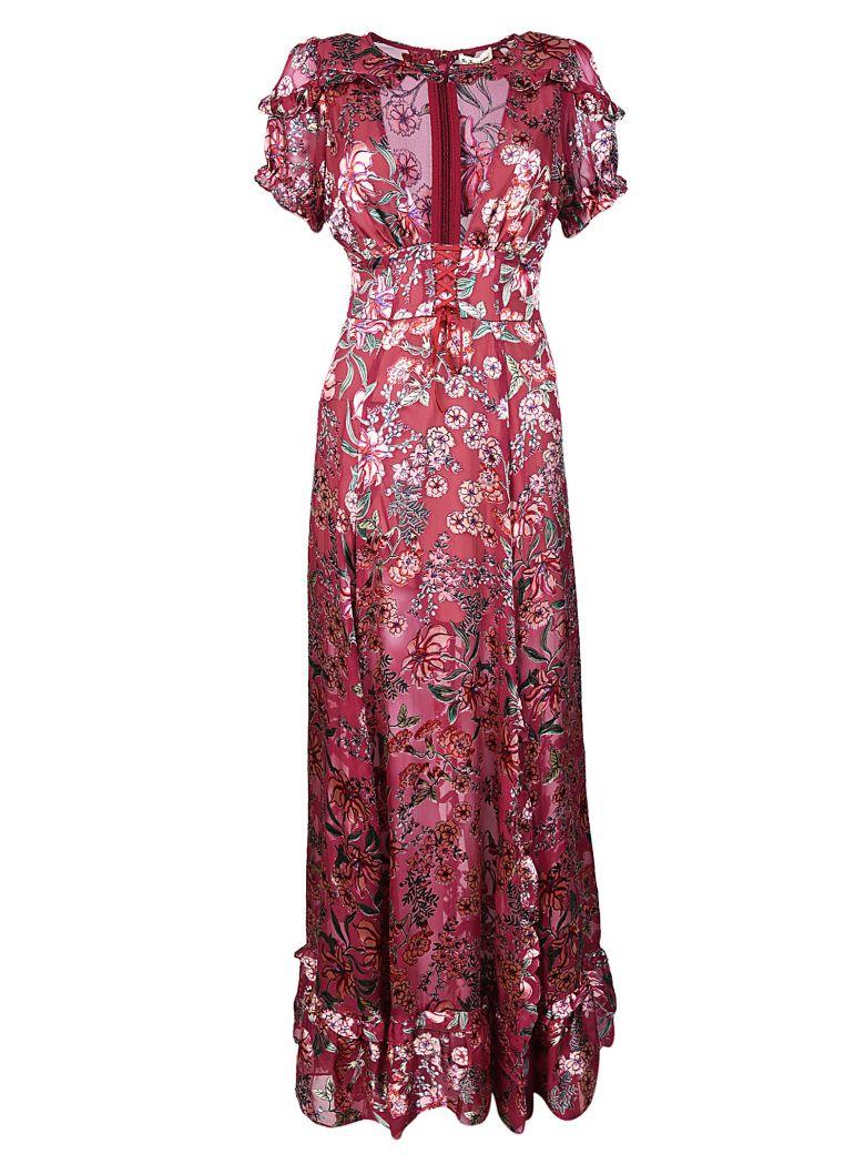 For Love Lemons Floral Maxi Dress In Berry Floral Modesens