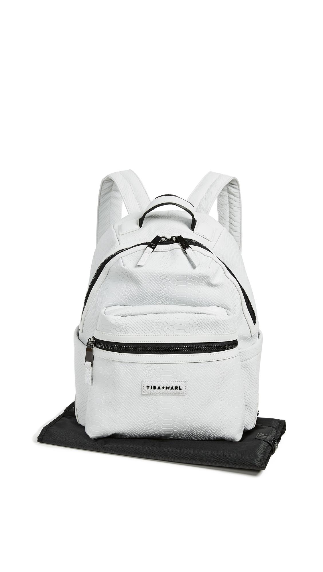 Tiba Marl Miller Diaper Backpack In Grey Snake Modesens