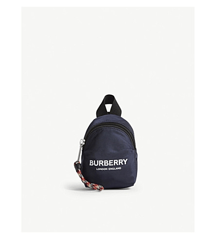 Burberry Mini Backpack Bag Charm In Dark Navy Modesens
