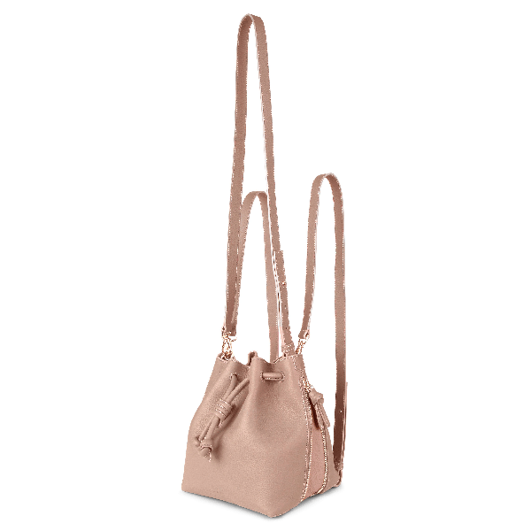Esin Akan Notting Hill Leather Convertible Bucket Bag In Pink Modesens