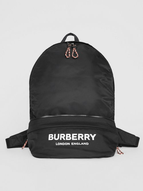 Burberry Logo Print Convertible Bum Bag In Black Modesens
