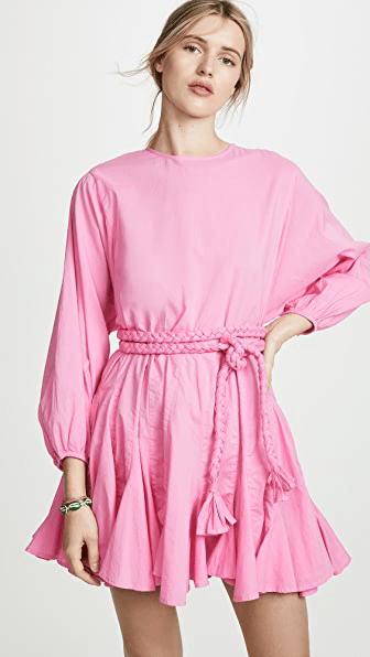 rhode ella pleated dress in pink modesens on rhode ella dress pink