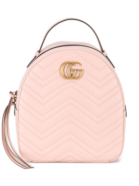 Gucci Gg Marmont Chevron Quilted Leather Mini Backpack In Pink Modesens
