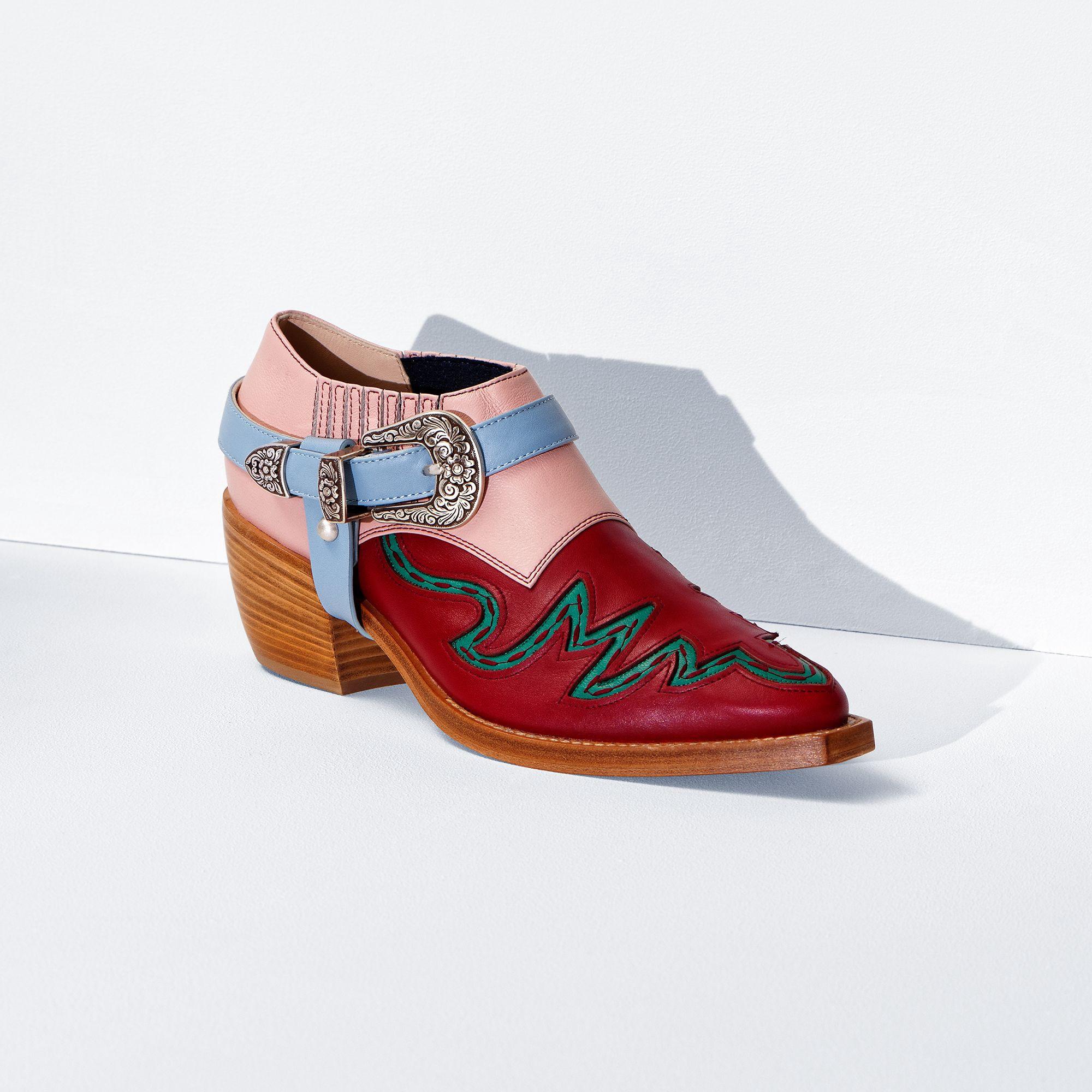 Tommy Hilfiger Ankle Cowboy Boot Cabernet Multi Modesens