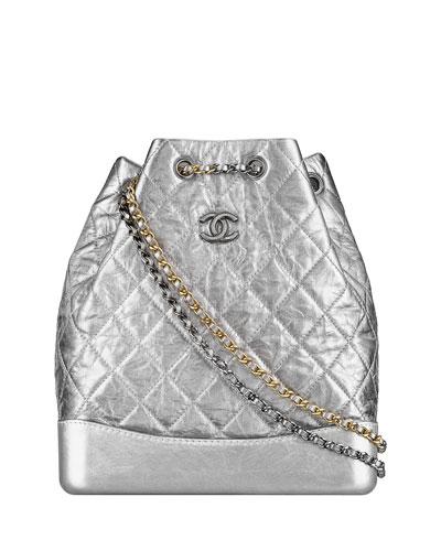 Chanel S Gabrielle Backpack In Silver Modesens