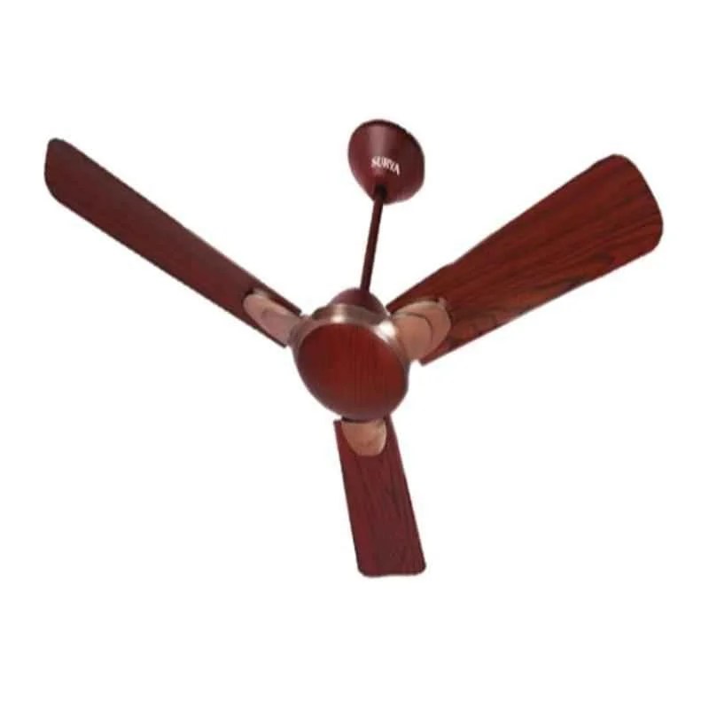 Buy Surya Bliss 70w Antique Wood Ceiling Fan Sweep 1200 Mm Online At Best Price On Moglix