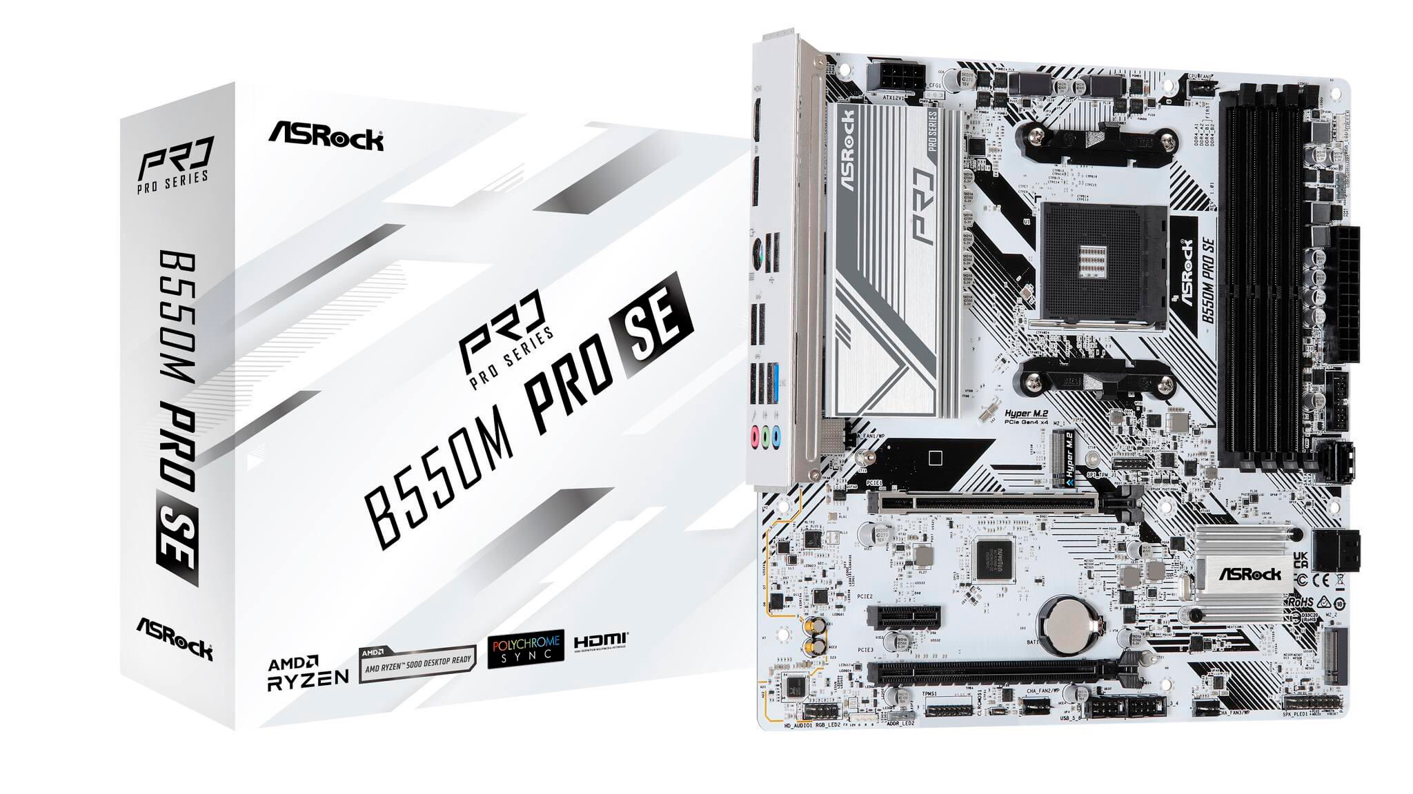 White b550 motherboard quality design