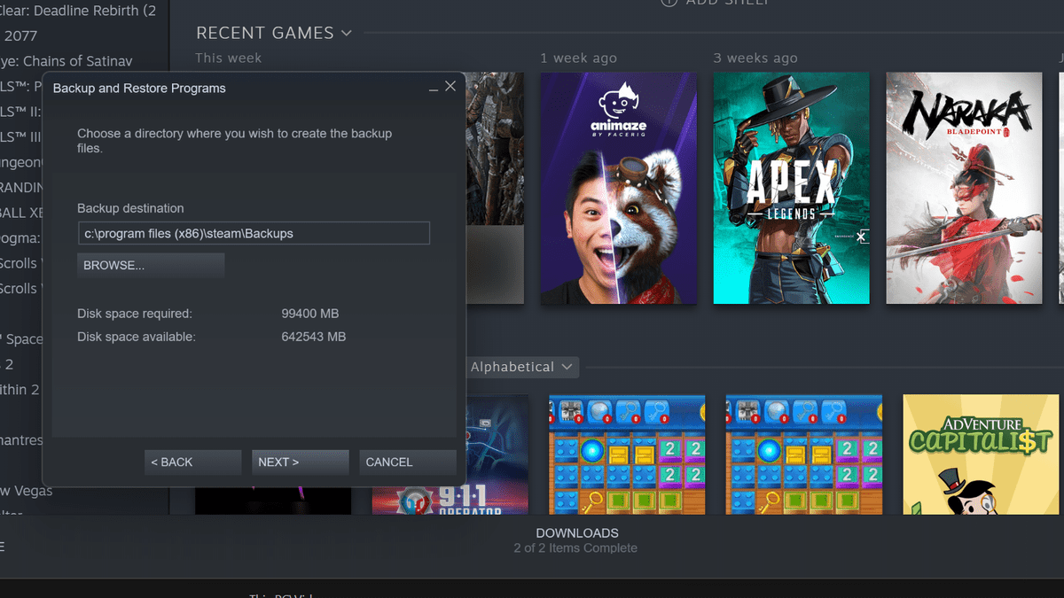 Steam Backup PC Gamer 1200 80 