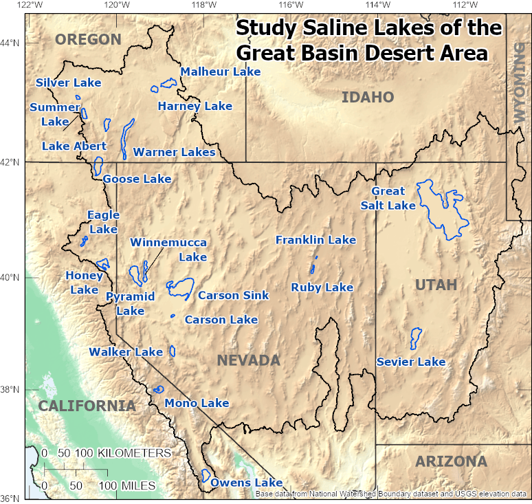 Usa Map Great Salt Lake 