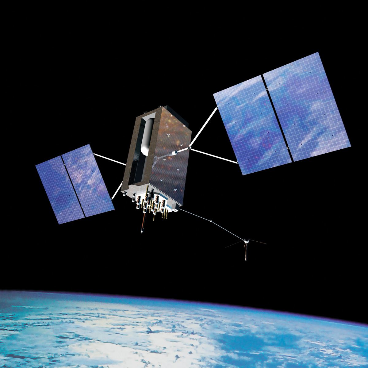 Next Generation GPS Satellites Designed In Virtual Reality Space 