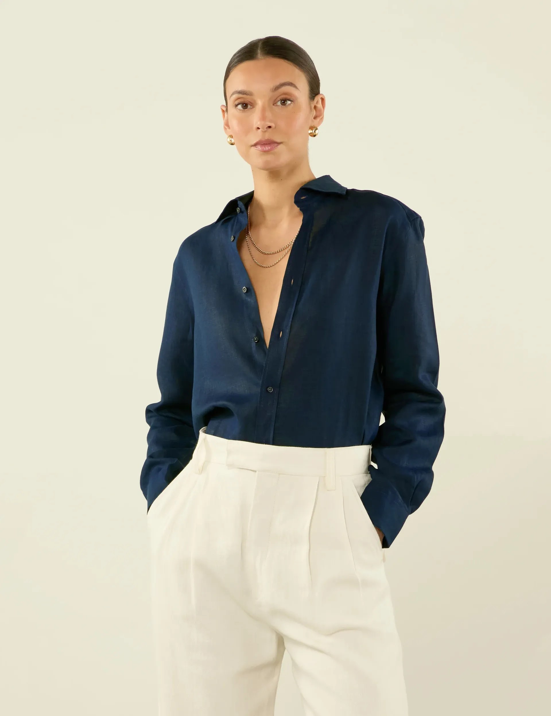 With Nothing Underneath, The Boyfriend Linen Shirt